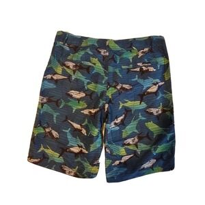 Swimsuit RQQBA Swim Shorts Medium 33 Mens M Shark Graphic Blue Bathing‎ Suit New